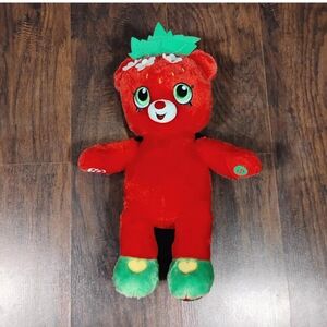 Build A Bear Strawberry Kiss Shopkins Teddy Bear 17"‎ Plush Stuffed Animal Toy